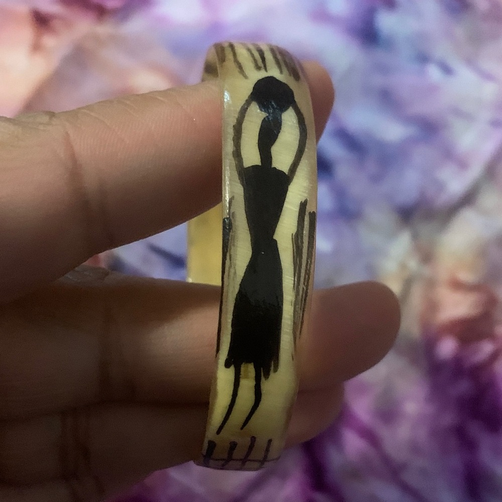 Vintage African Carved Bangle